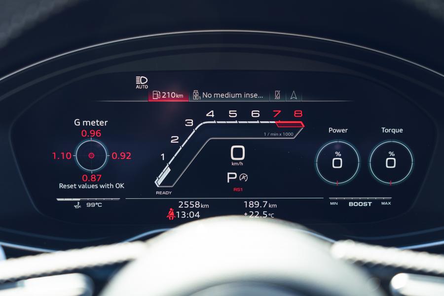 Панель приборов Audi RS4 Avant (B9) 2020 года  (UK) (фото 75 из 80)